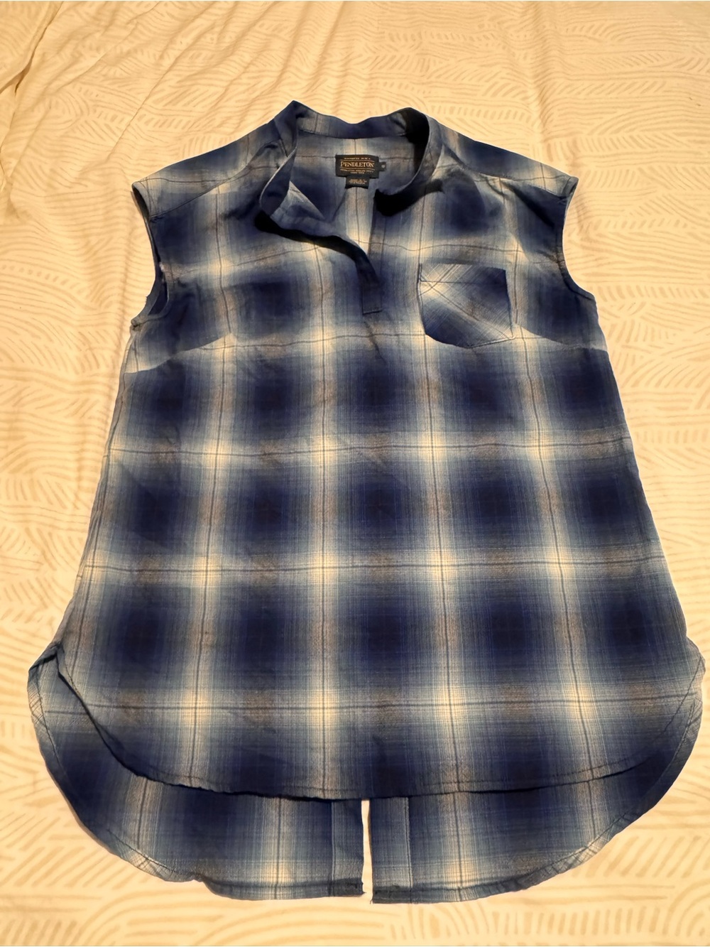 Pendleton Wool Plaid Blue Tank Tunic